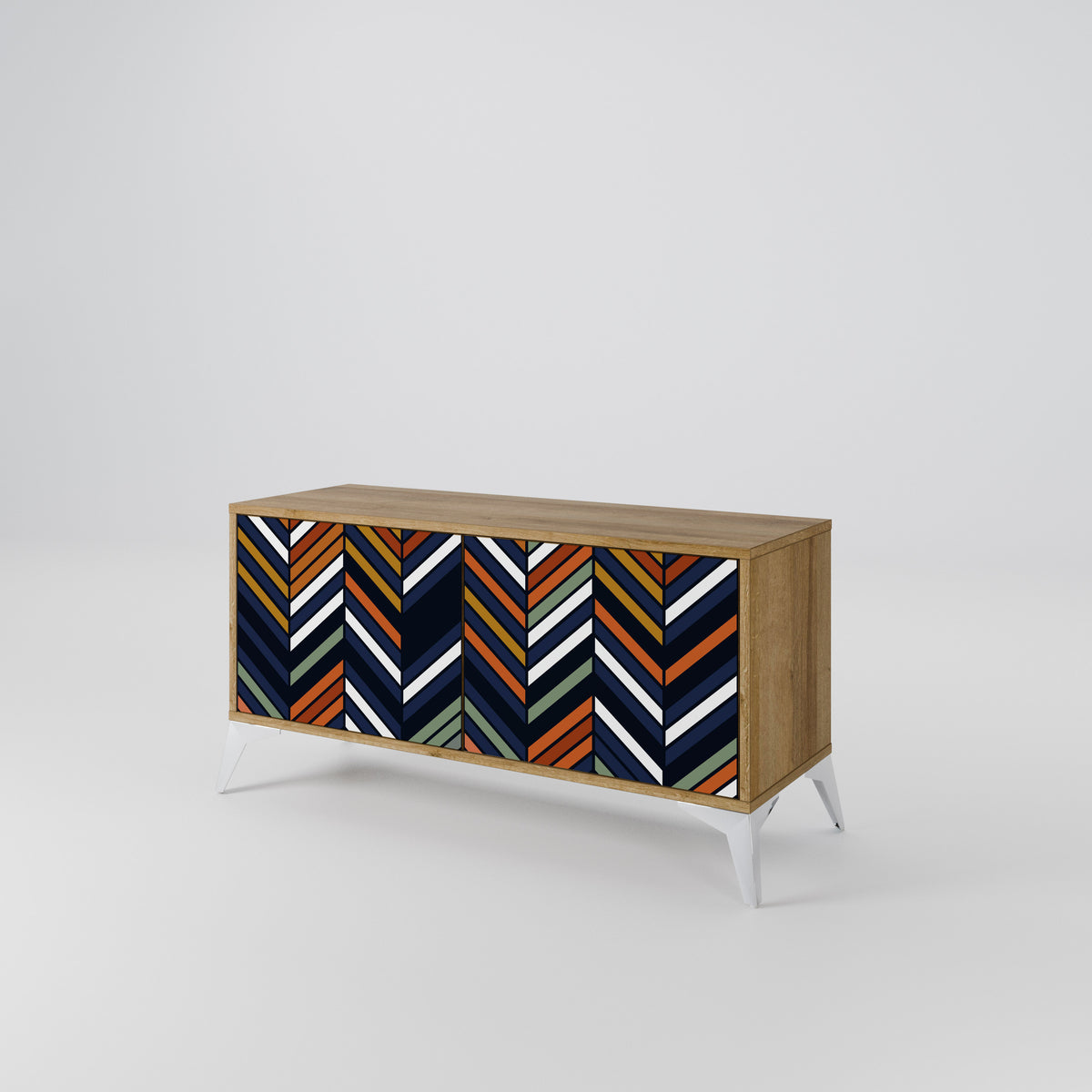 VIBRANT PATCHWORK Mueble de TV Compacto de 2 puertas