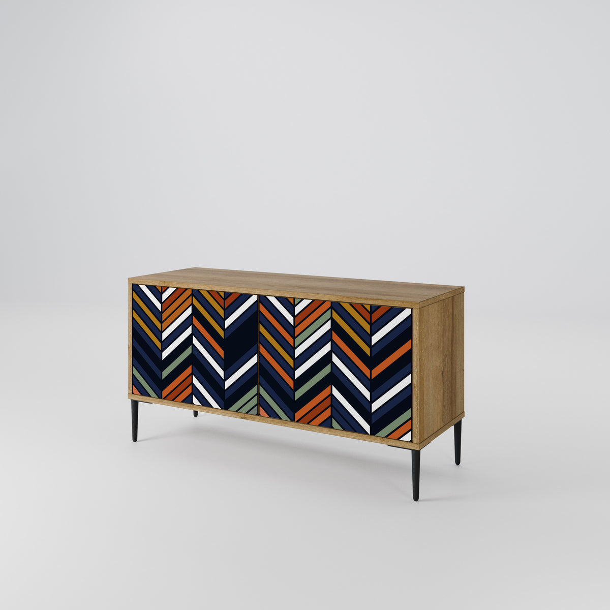 VIBRANT PATCHWORK Mueble de TV Compacto de 2 puertas