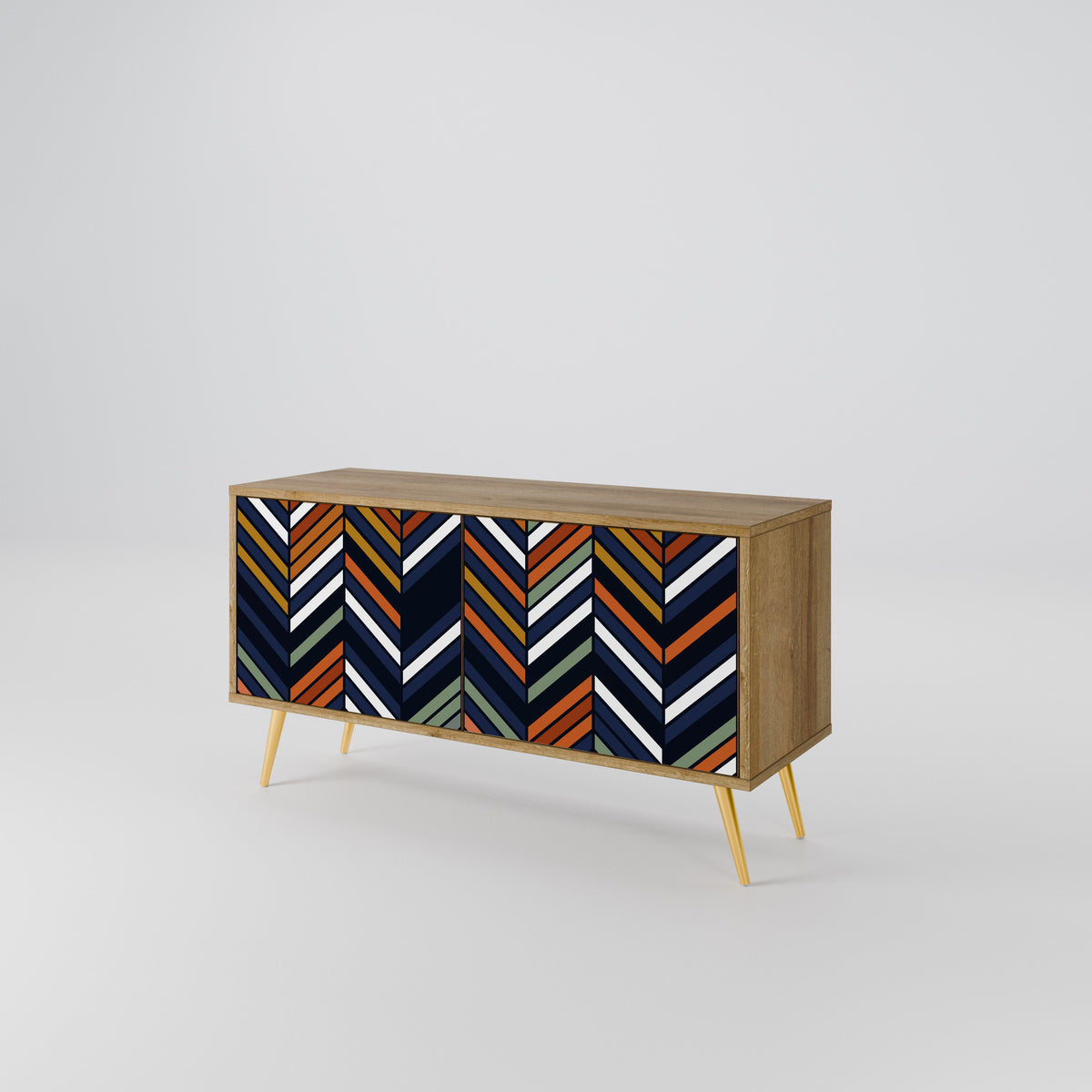 VIBRANT PATCHWORK Mueble de TV Compacto de 2 puertas