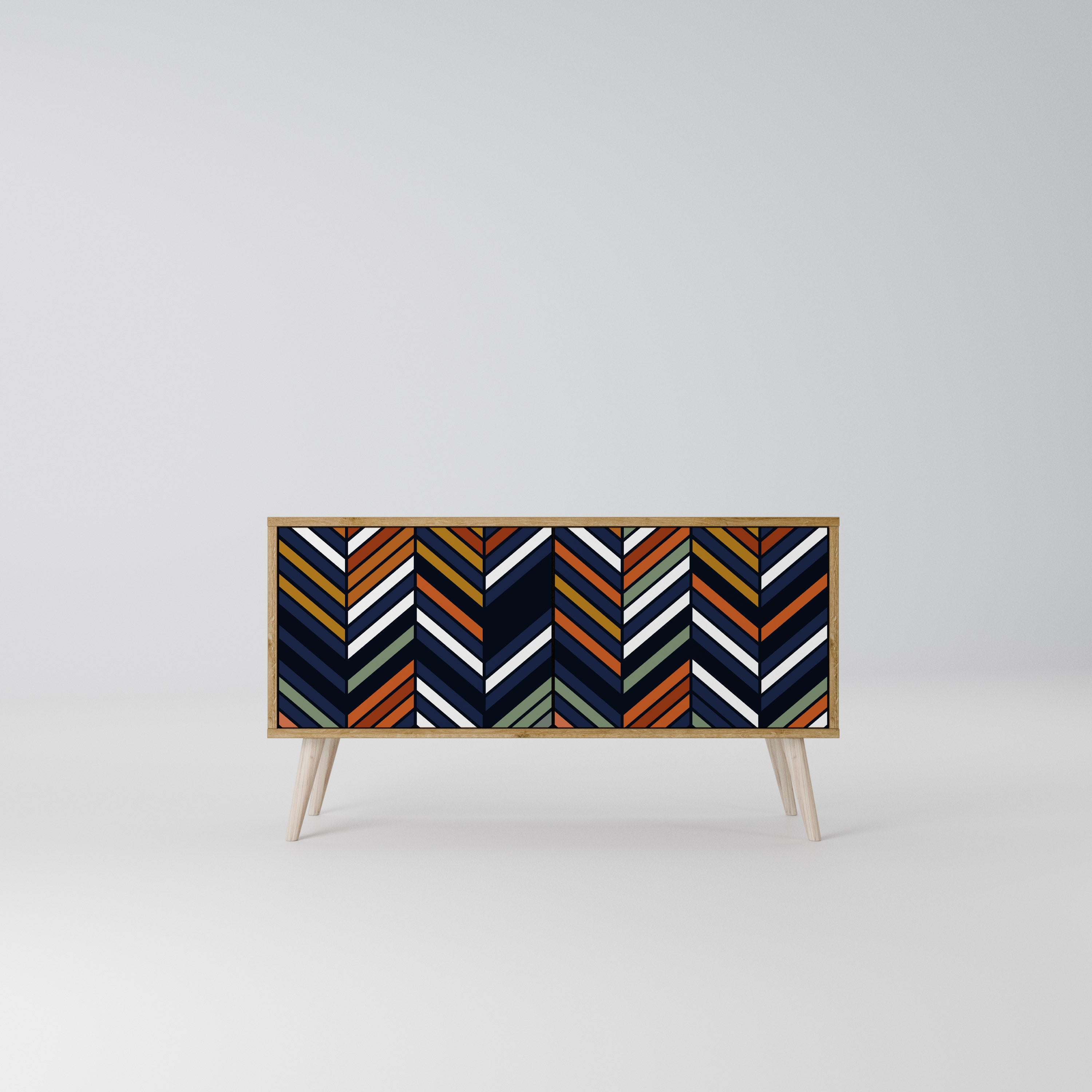 VIBRANT PATCHWORK Compact 2-Door TV Cabinet