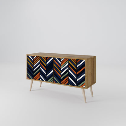 VIBRANT PATCHWORK Mueble de TV Compacto de 2 puertas