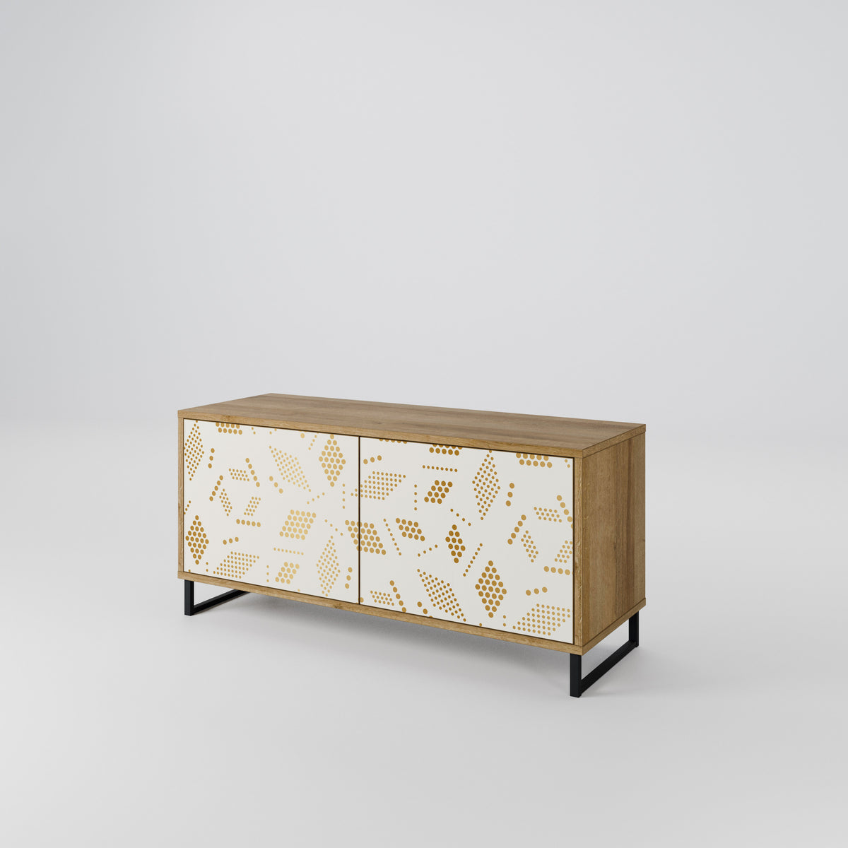SPOTTED DAZE Mueble de TV Compacto de 2 puertas