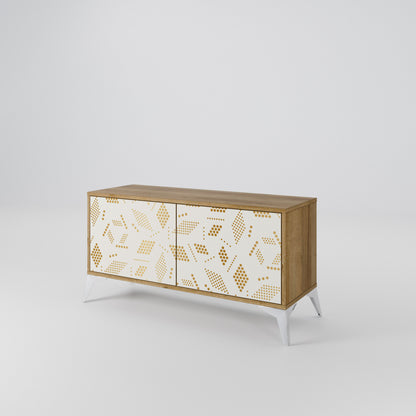 SPOTTED DAZE Mueble de TV Compacto de 2 puertas