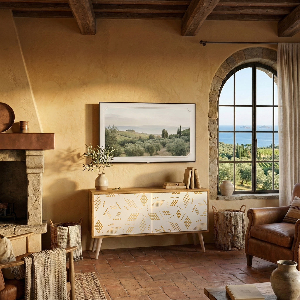 SPOTTED DAZE Mueble de TV Compacto de 2 puertas