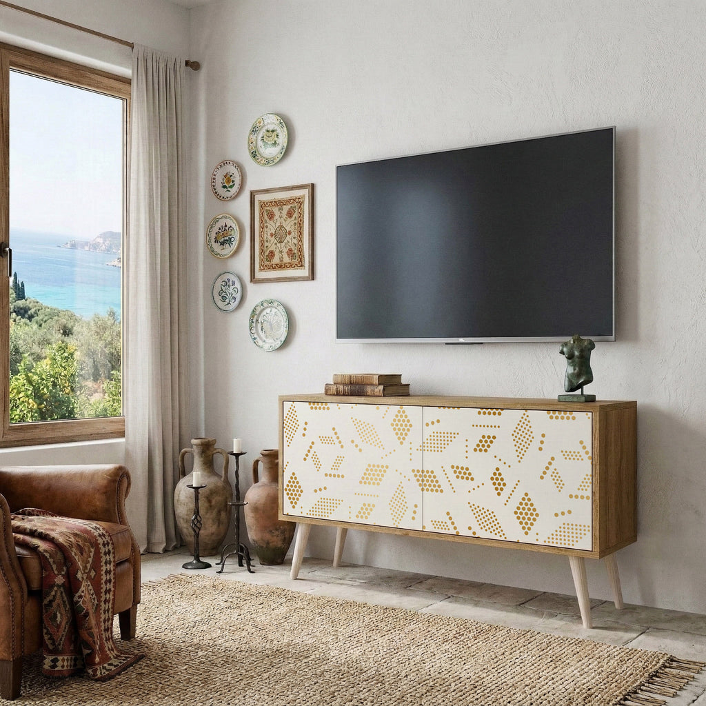 SPOTTED DAZE Mueble de TV Compacto de 2 puertas
