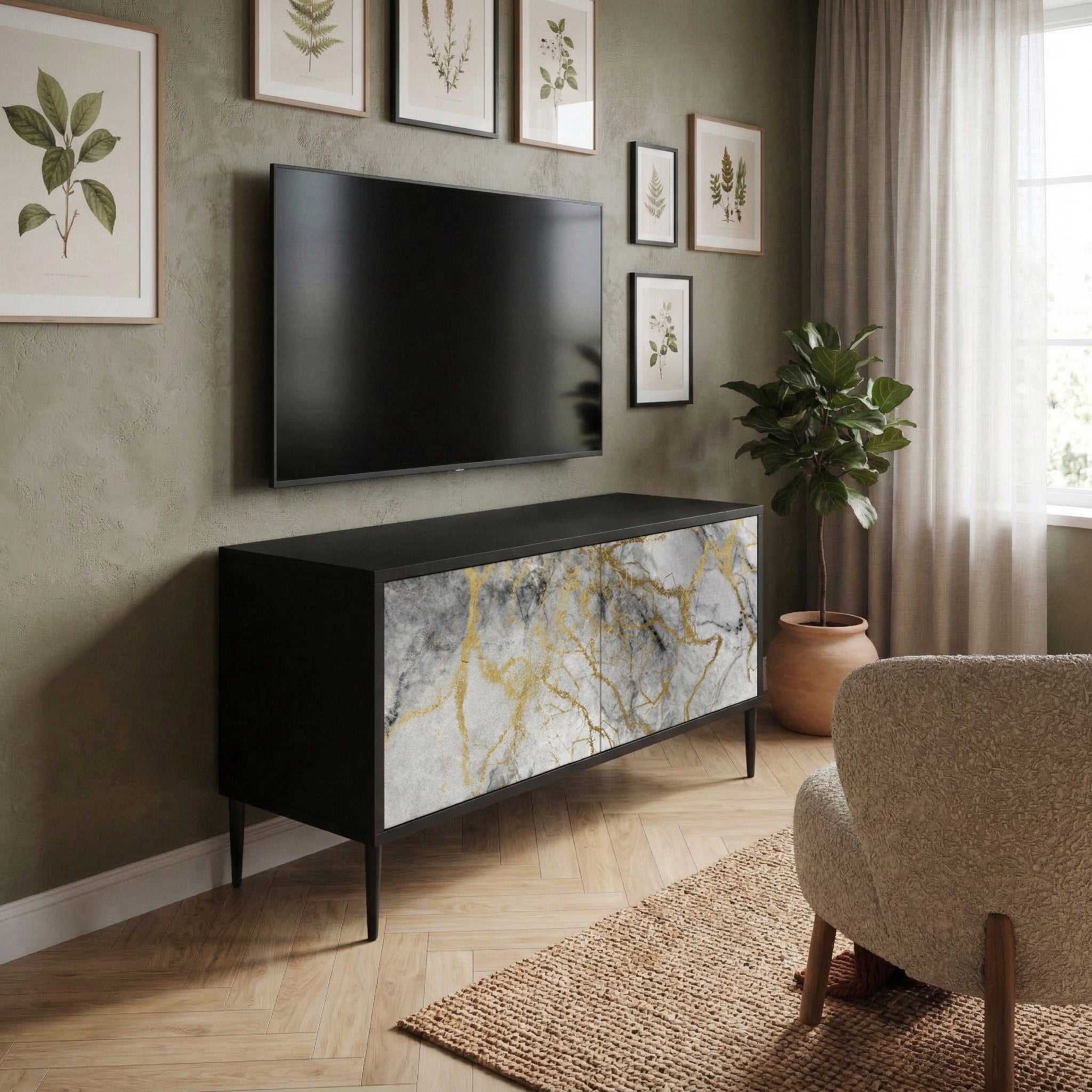 TIMELESS GLIDE Mueble de TV Compacto de 2 puertas