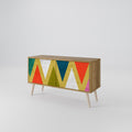 COLORFUL TRIANGLES Mueble de TV Compacto de 2 puertas