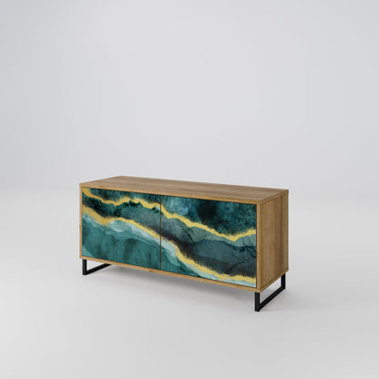 GOLDRUSH ODYSSEY Mueble de TV Compacto de 2 puertas