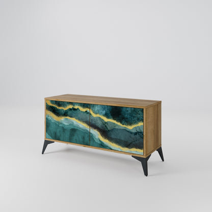 GOLDRUSH ODYSSEY Mueble de TV Compacto de 2 puertas