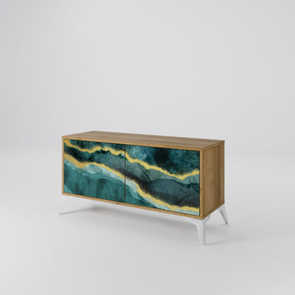 GOLDRUSH ODYSSEY Mueble de TV Compacto de 2 puertas