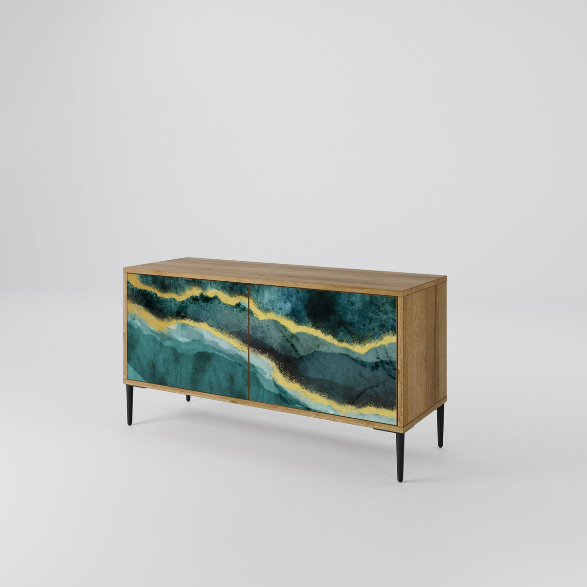 GOLDRUSH ODYSSEY Mueble de TV Compacto de 2 puertas