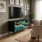 GOLDRUSH ODYSSEY Mueble de TV Compacto de 2 puertas