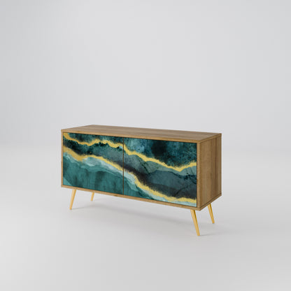 GOLDRUSH ODYSSEY Mueble de TV Compacto de 2 puertas