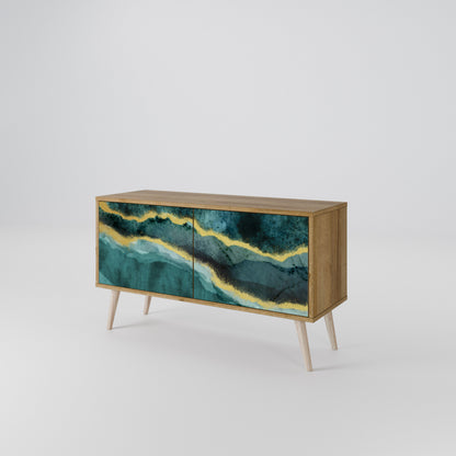 GOLDRUSH ODYSSEY Mueble de TV Compacto de 2 puertas