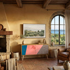 GLAMOROUS STRIPE Mueble de TV Compacto de 2 puertas