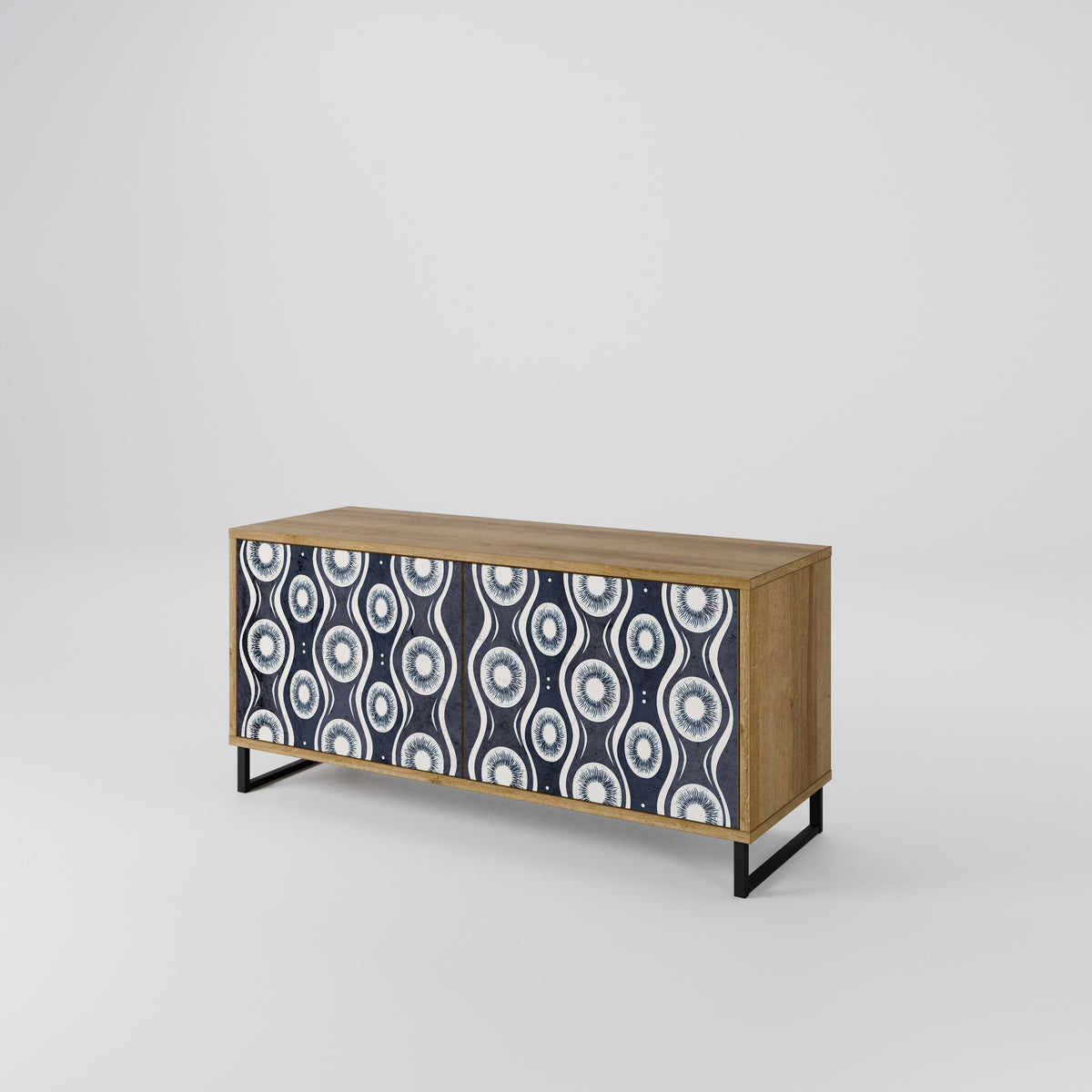 GRAPHITE EYES Mueble de TV Compacto de 2 puertas
