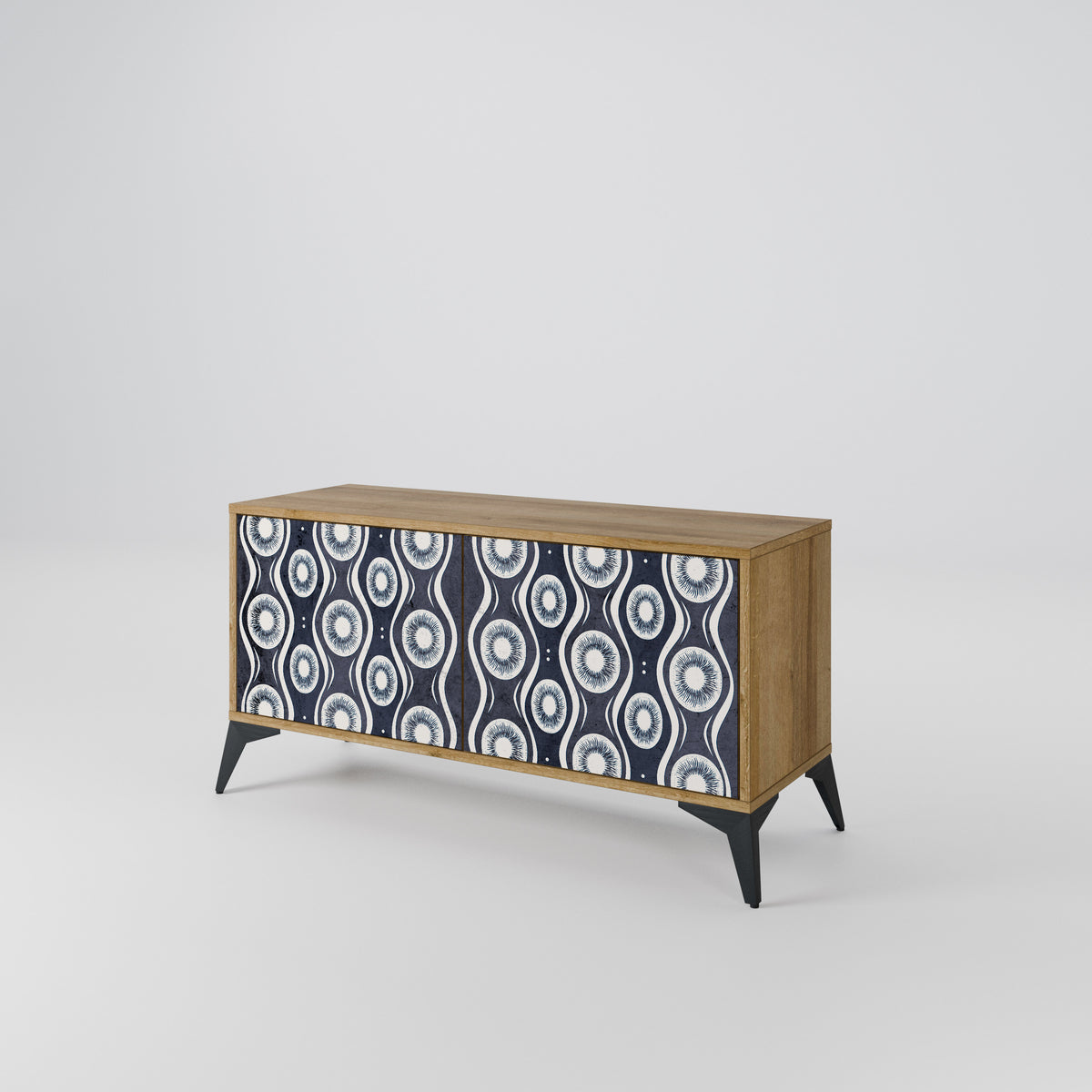 GRAPHITE EYES Mueble de TV Compacto de 2 puertas