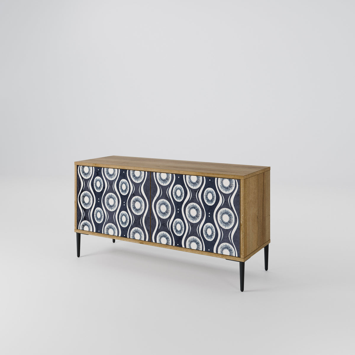 GRAPHITE EYES Mueble de TV Compacto de 2 puertas