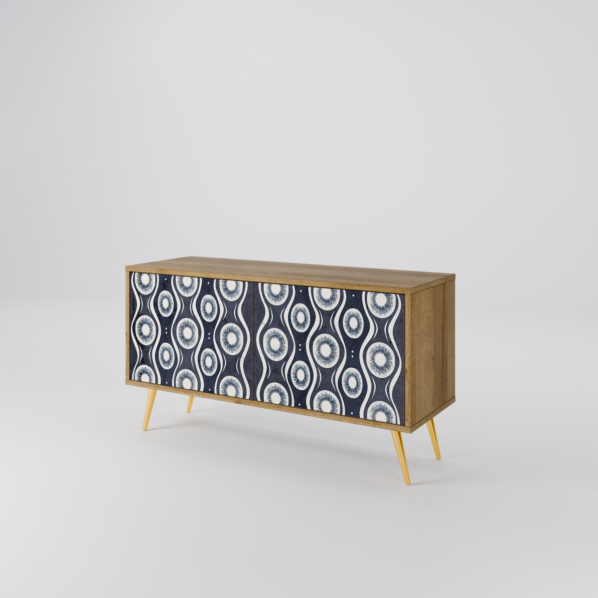 GRAPHITE EYES Mueble de TV Compacto de 2 puertas