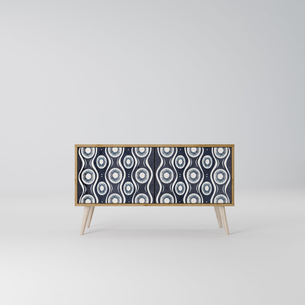 GRAPHITE EYES Mueble de TV Compacto de 2 puertas