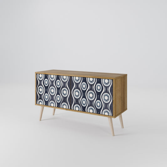 GRAPHITE EYES Mueble de TV Compacto de 2 puertas