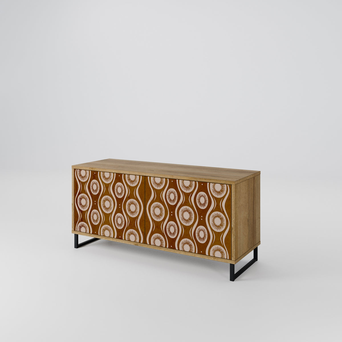 BROWN EYES Mueble de TV Compacto de 2 puertas