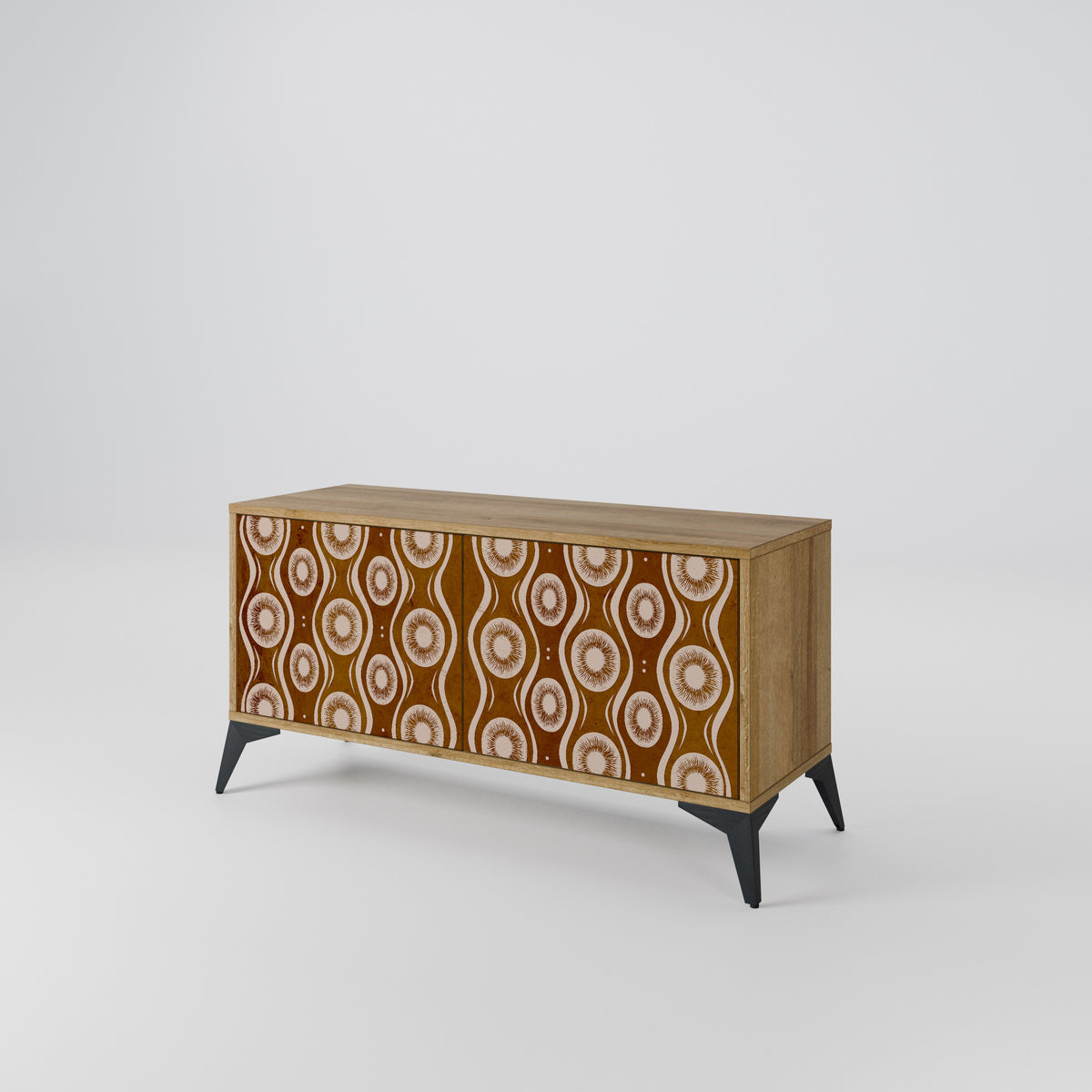 BROWN EYES Mueble de TV Compacto de 2 puertas