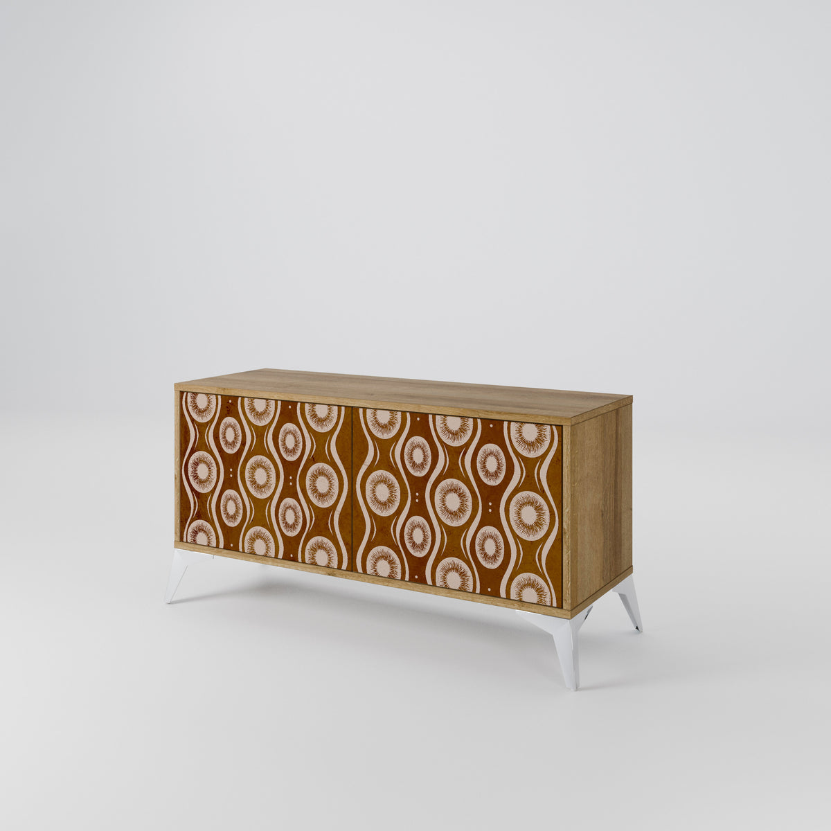 BROWN EYES Mueble de TV Compacto de 2 puertas