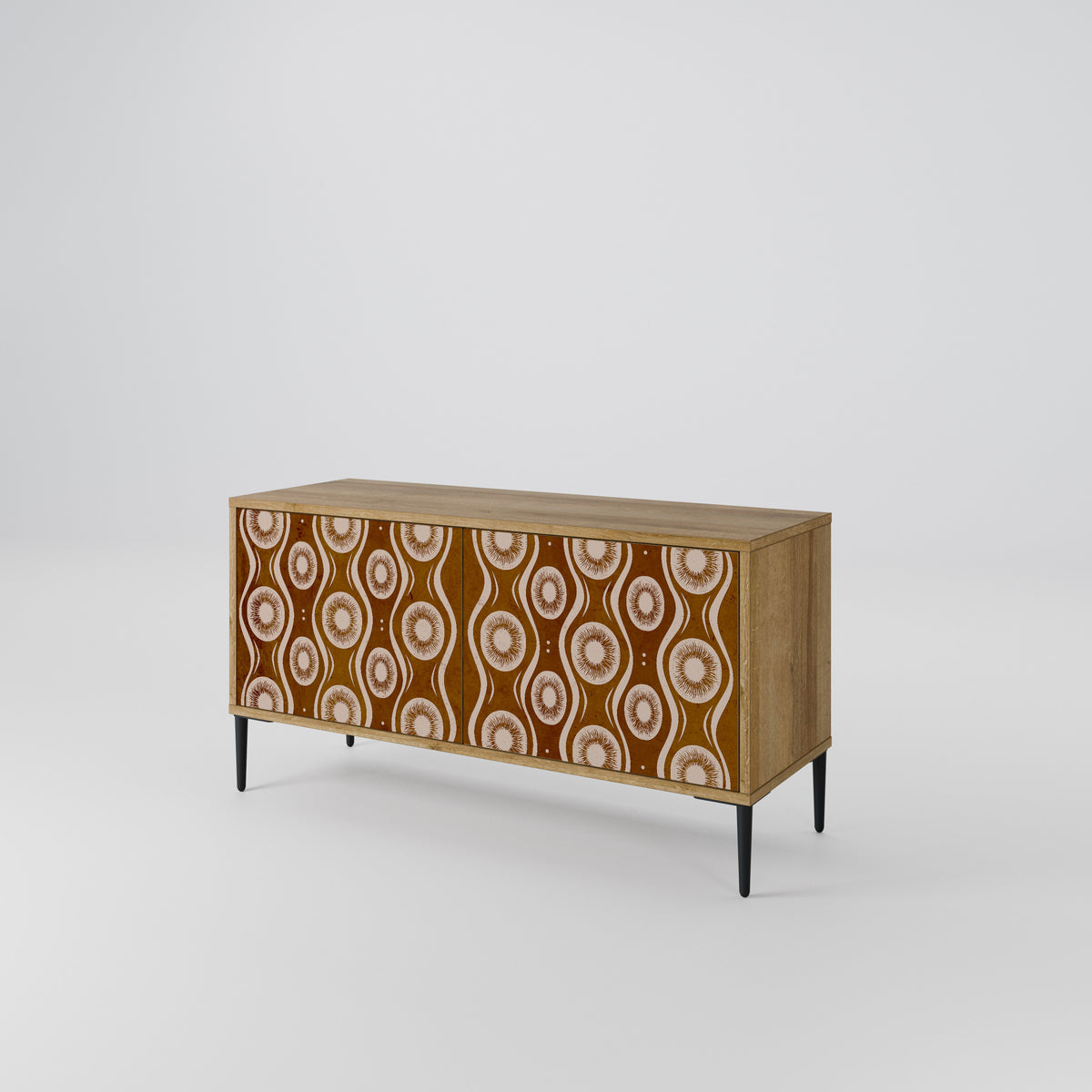 BROWN EYES Mueble de TV Compacto de 2 puertas