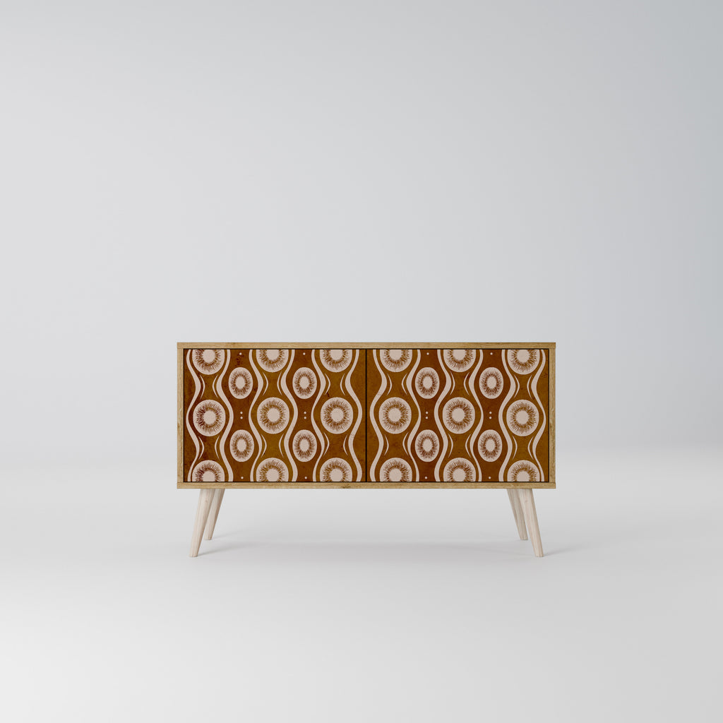 BROWN EYES Mueble de TV Compacto de 2 puertas