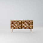 BROWN EYES Mueble de TV Compacto de 2 puertas