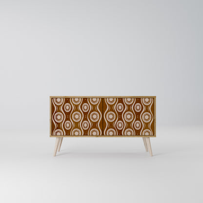 BROWN EYES Mueble de TV Compacto de 2 puertas
