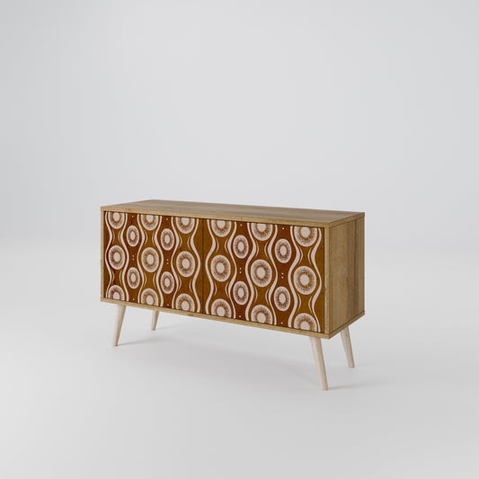 BROWN EYES Mueble de TV Compacto de 2 puertas