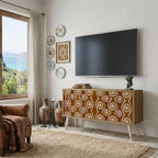 BROWN EYES Mueble de TV Compacto de 2 puertas