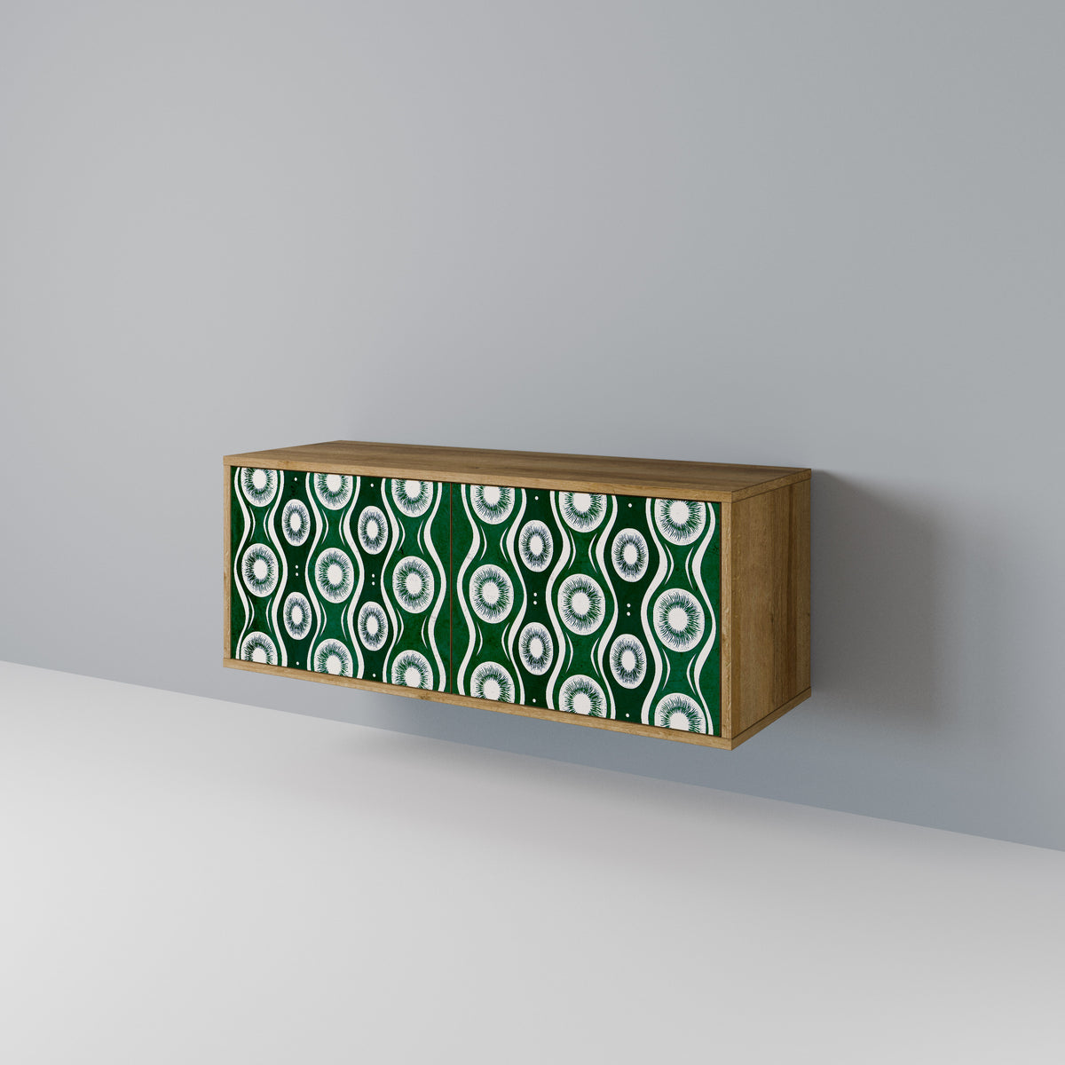 GREEN EYES Mueble de TV Compacto de 2 puertas