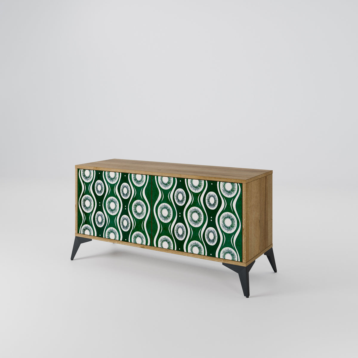 GREEN EYES Mueble de TV Compacto de 2 puertas