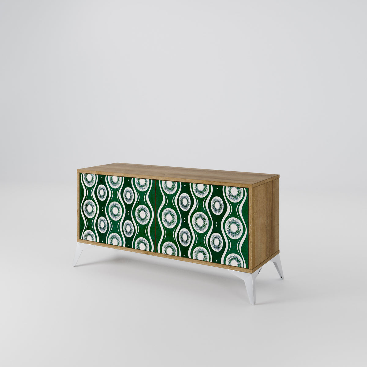 GREEN EYES Mueble de TV Compacto de 2 puertas