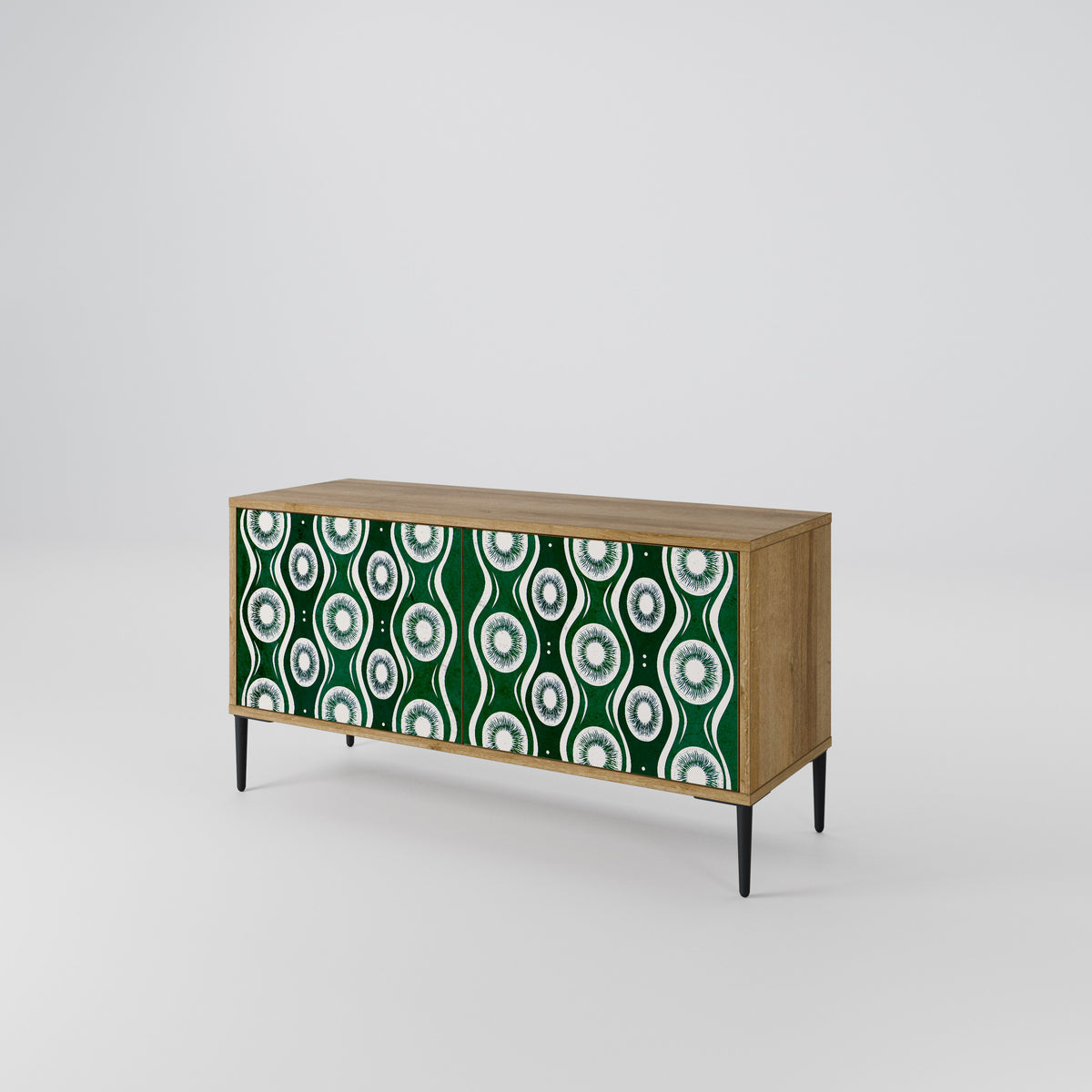 GREEN EYES Mueble de TV Compacto de 2 puertas