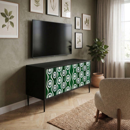 GREEN EYES Mueble de TV Compacto de 2 puertas