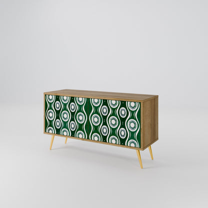 GREEN EYES Mueble de TV Compacto de 2 puertas