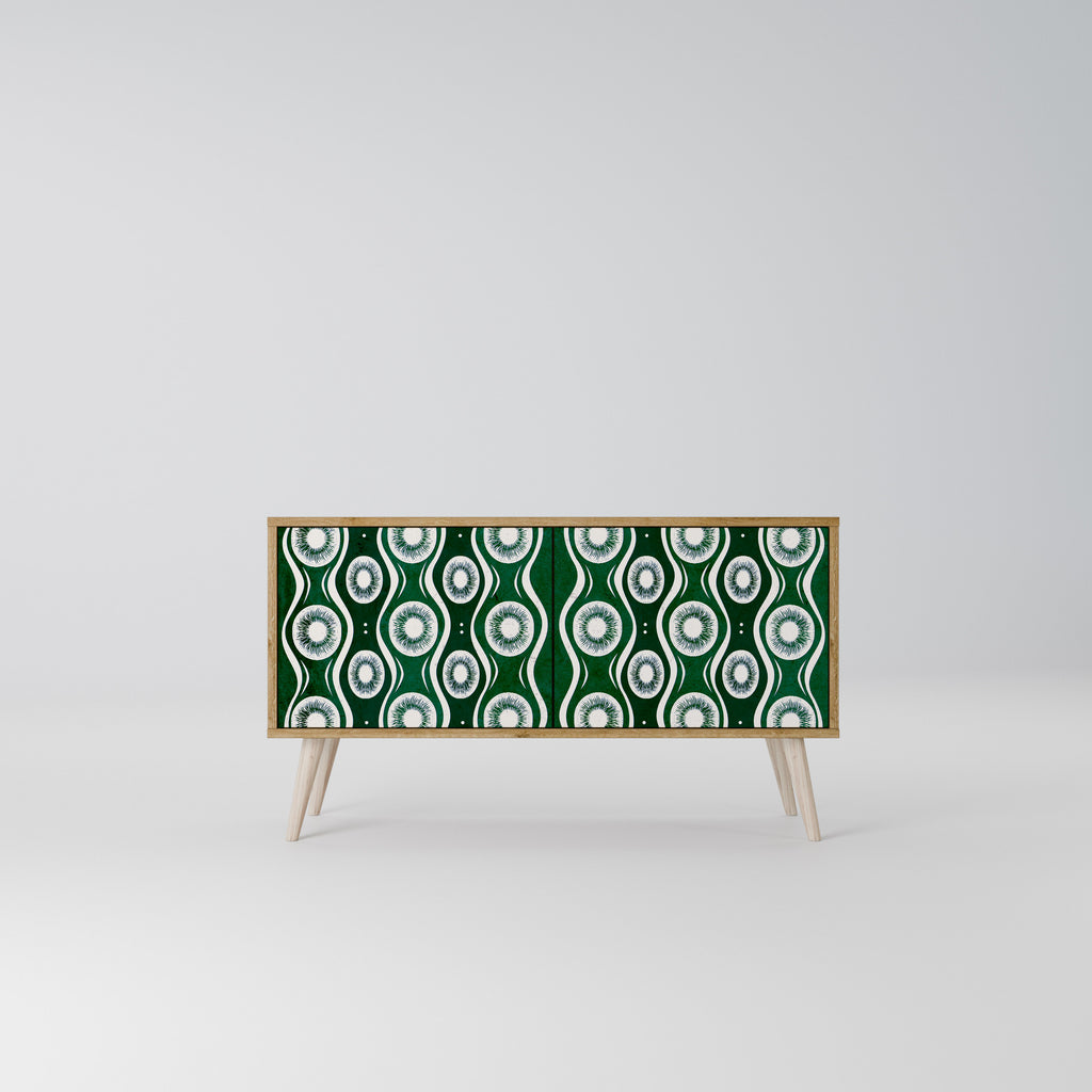 GREEN EYES Mueble de TV Compacto de 2 puertas