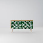 GREEN EYES Mueble de TV Compacto de 2 puertas