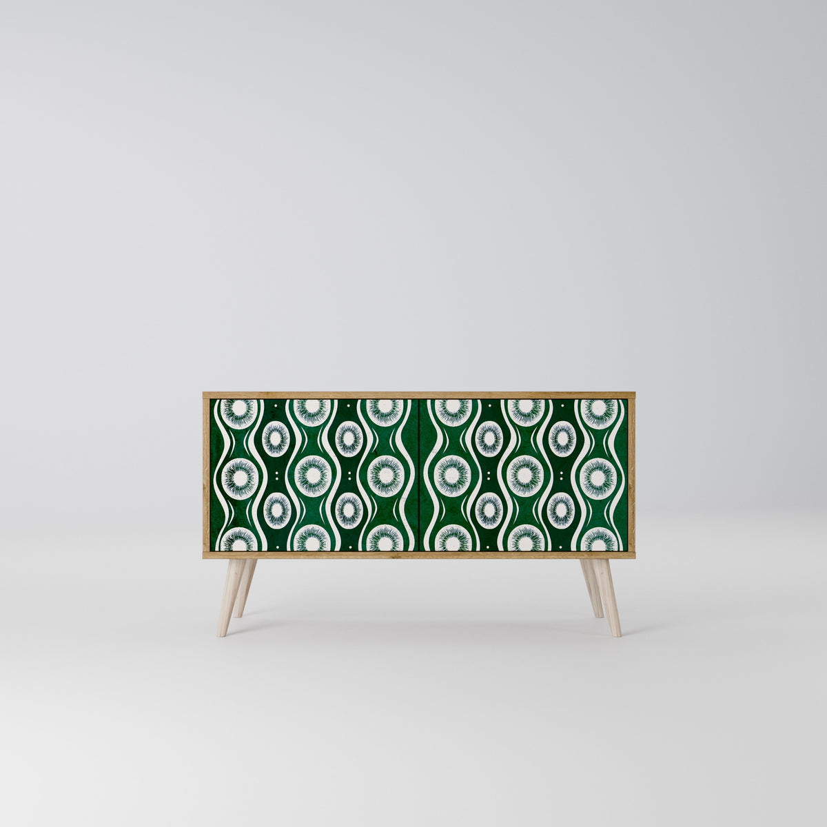 GREEN EYES Mueble de TV Compacto de 2 puertas