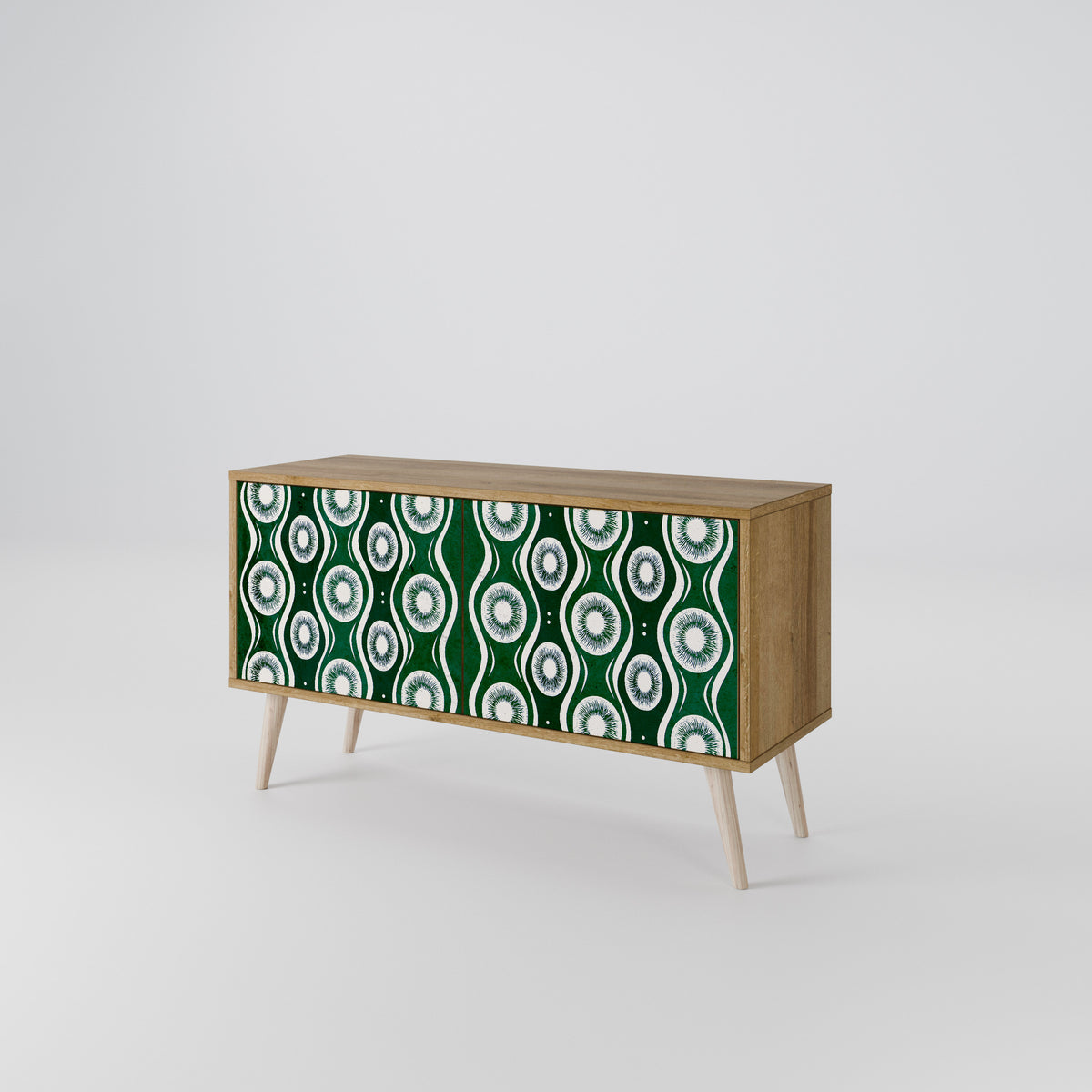 GREEN EYES Mueble de TV Compacto de 2 puertas