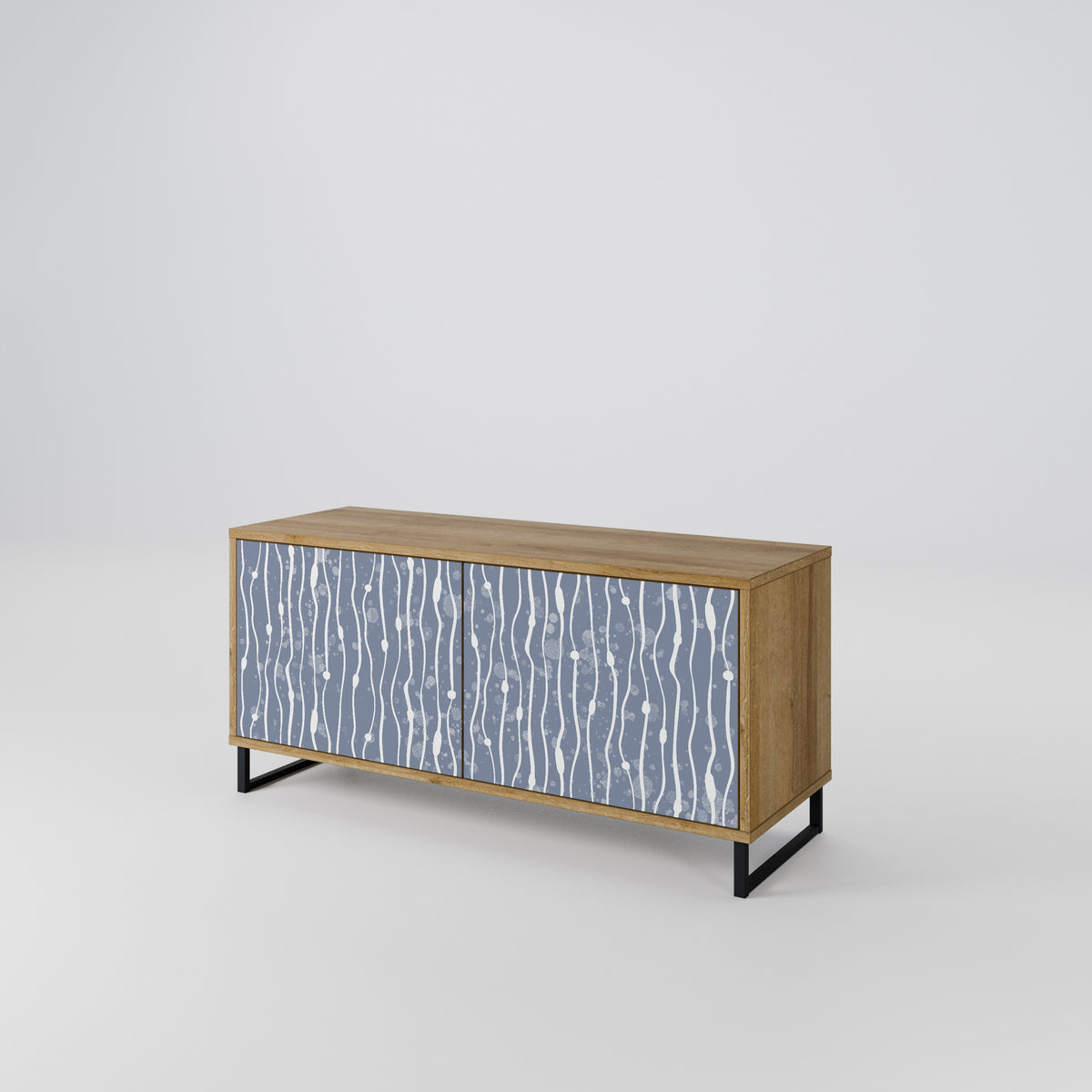 GRAPHITE RAIN Mueble de TV Compacto de 2 puertas
