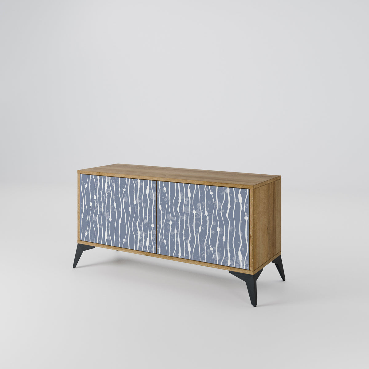 GRAPHITE RAIN Mueble de TV Compacto de 2 puertas