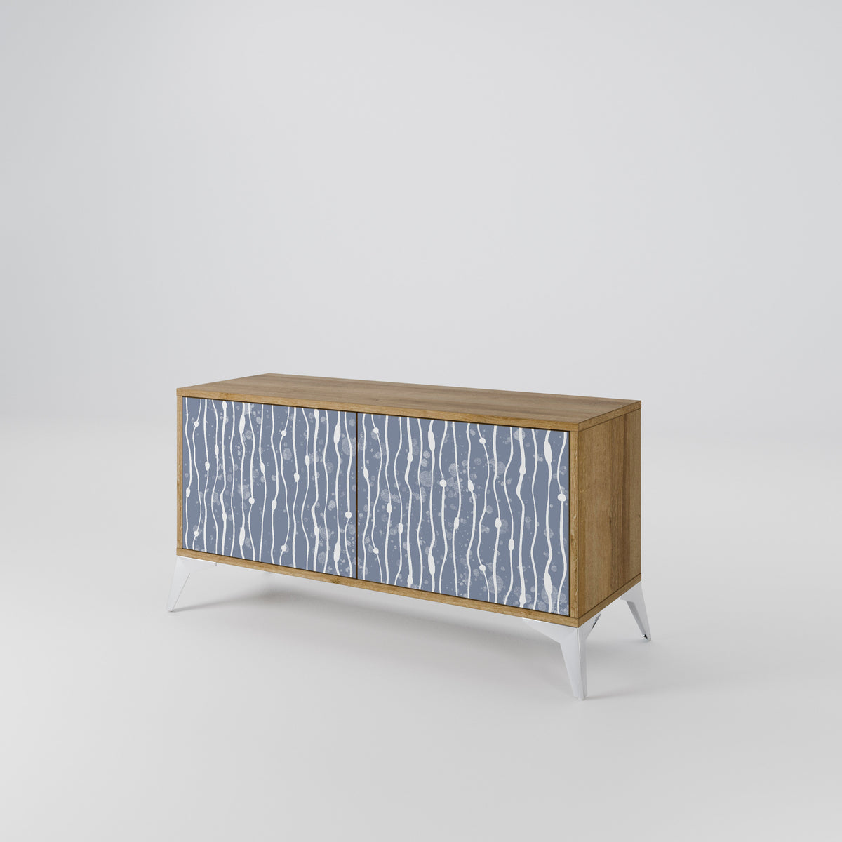 GRAPHITE RAIN Mueble de TV Compacto de 2 puertas
