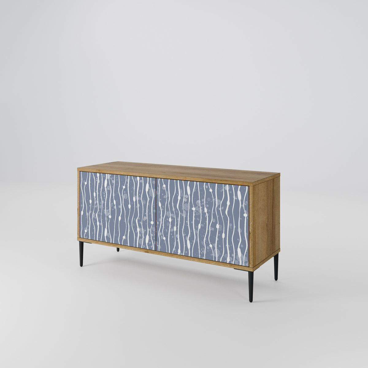 GRAPHITE RAIN Mueble de TV Compacto de 2 puertas