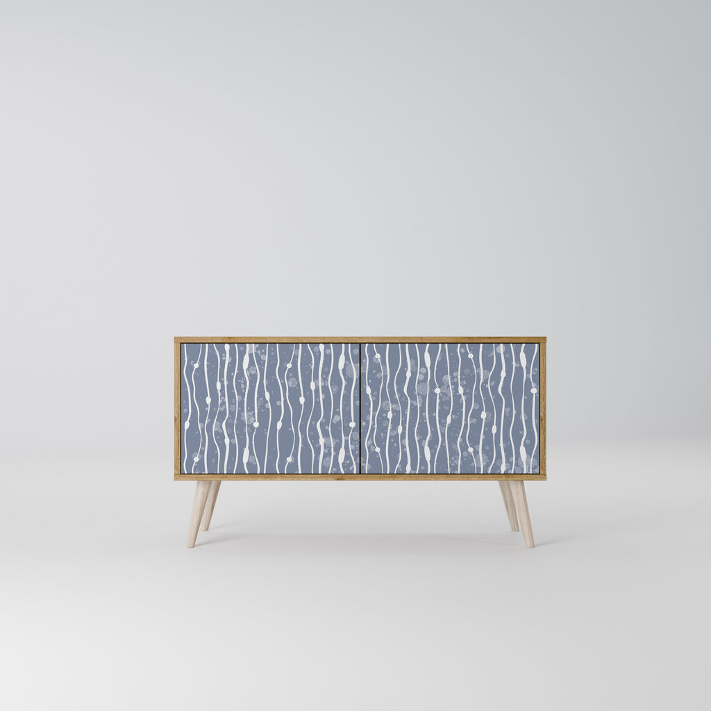 GRAPHITE RAIN Mueble de TV Compacto de 2 puertas