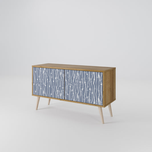 GRAPHITE RAIN Mueble de TV Compacto de 2 puertas